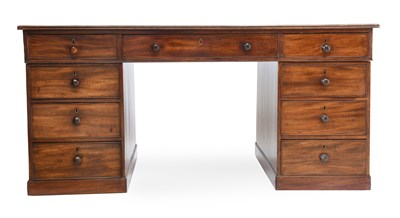 Lot 576 - A George IV Mahogany and Pine-Lined Partners'...