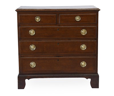 Lot 465 - A George III Oak and Mahogany Crossbanded...