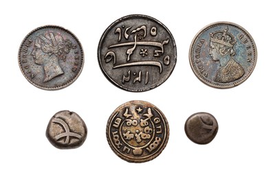 Lot 108 - India, Assorted Coins, to include: a Bengal...