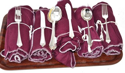 Lot 7 - A canteen of silver cutlery (76 pieces)