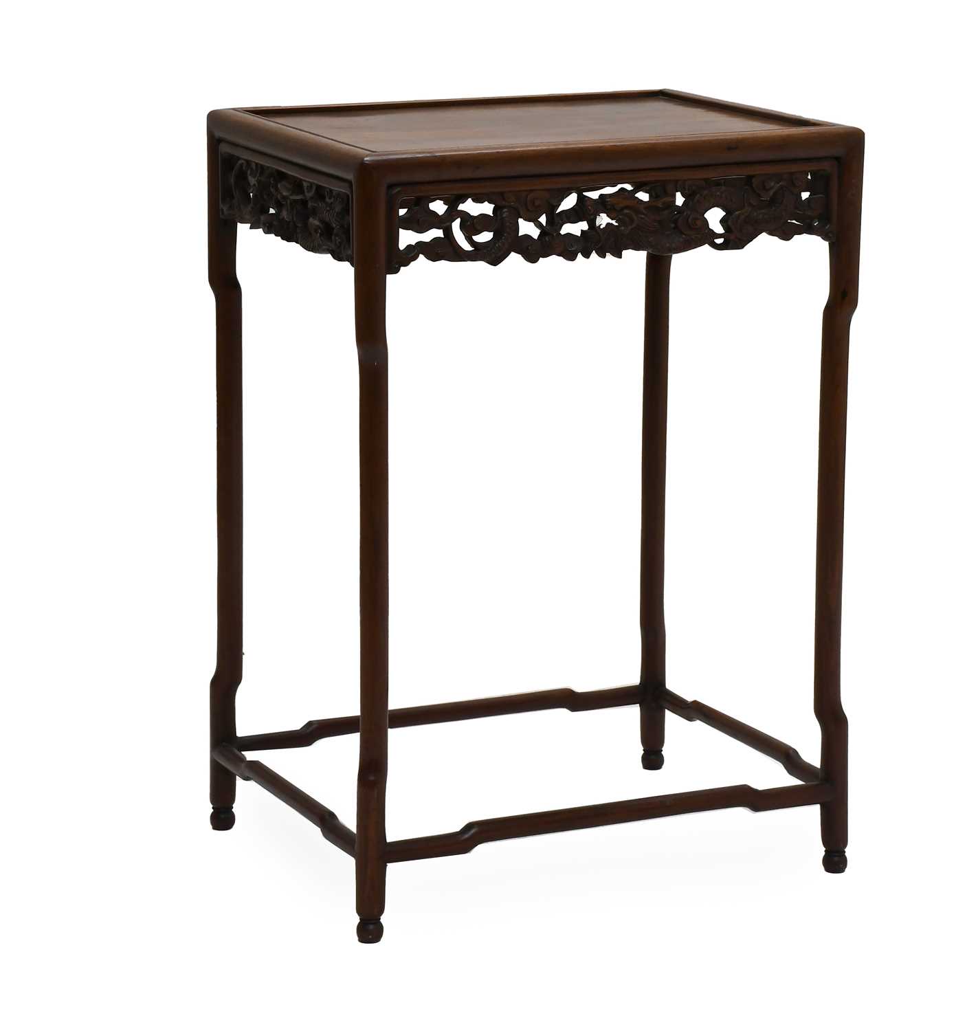 Lot 93 - A Chinese Hardwood Side Table, late 19th/early...