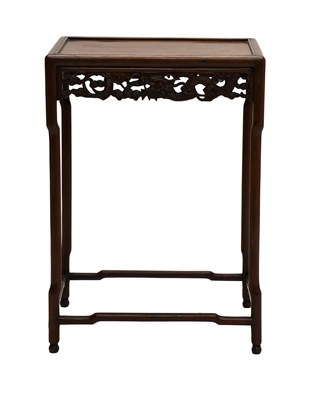 Lot 93 - A Chinese Hardwood Side Table, late 19th/early...
