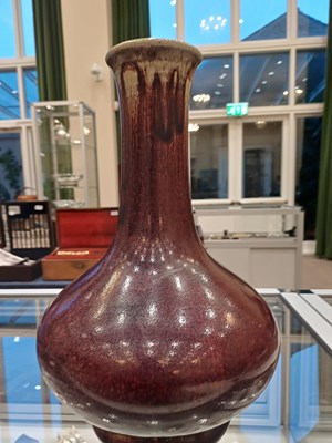 Lot 64 - A Chinese Flambe-Glazed Bottle Vase, Qing...