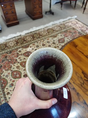 Lot 64 - A Chinese Flambe-Glazed Bottle Vase, Qing...