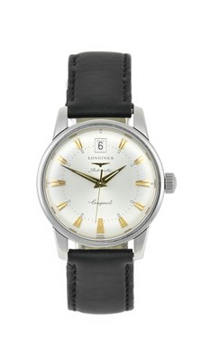 Lot 2392 - Longines: A Stainless Steel Automatic Calendar...