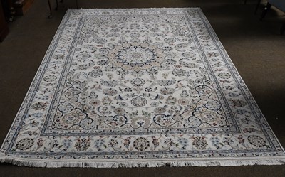 Lot 351 - Indian Carpet of Nain Design Carpet, the ivory...
