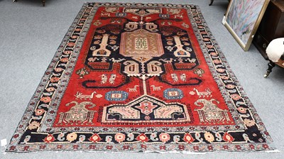 Lot 363 - Northwest Iranian Rug, the raspberry field of...