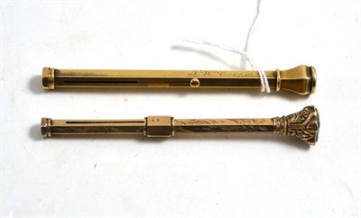 Lot 18 - S. Mordan & Co combination pencil and a Victorian propelling pencil (2)