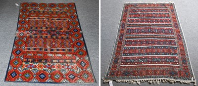 Lot 357 - Kashmiri Chainstitch Rug, the pale aubergine...