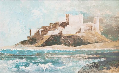Lot 412 - Norman Wade (20th Century) Bamburgh Castle...