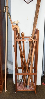 Lot 174 - A Provincially Made Stick Stand Containing A...