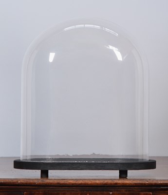 Lot Glass Dome: A Period Oval Glass Dome, with...