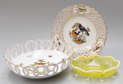 Lot 106 - Assorted Decorative Continental Pierced Plates,...