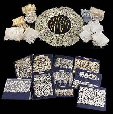 Lot 2154 - Early 20th Century Lace and Bobbins,...