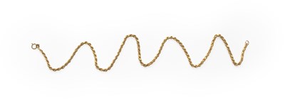 Lot 321 - A 9 Carat Gold Rope Twist Necklace, length 39.5cm