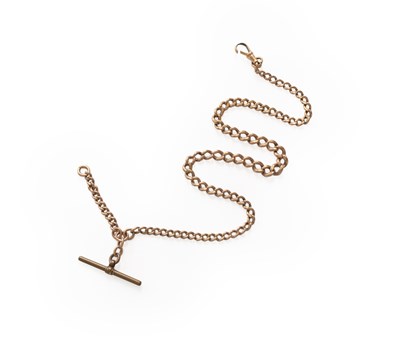Lot 329 - A Curb Link Chain, stamped '9' and '.375',...