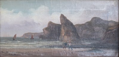 Lot 1003 - Millson Hunt (act. 1875-1900) Rocky coastline...