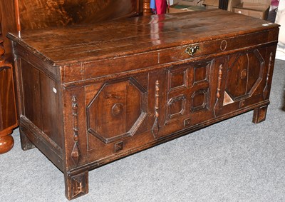 Lot 615 - An 18th Century Oak Coffer With Moulded Panels,...