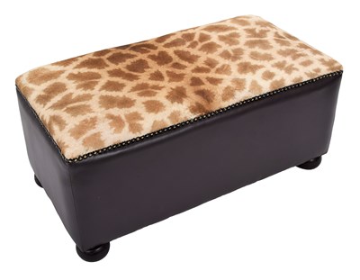 Lot 84 - Animal Furniture: A Giraffe Hide Ottoman,...