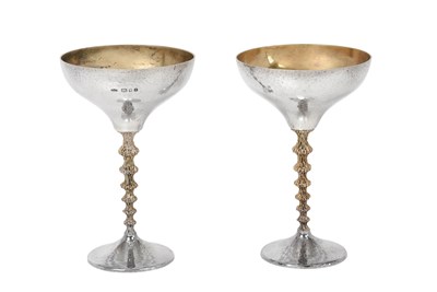 Lot Two Elizabeth II Parcel-Gilt Silver Goblets