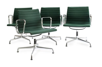 Lot 637 - Four Aluminium Group Office Chairs, designed...