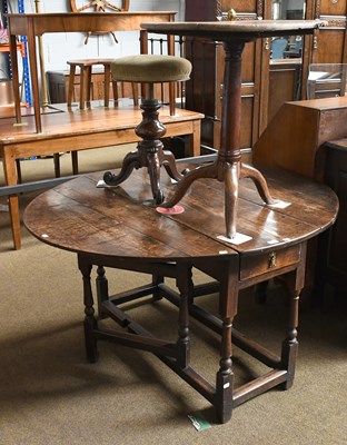 Lot 553 - A 18th Century Oak Gateleg Table, 131cm by...