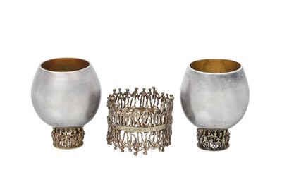 Lot Two Elizabeth II Parcel-Gilt Silver Cups