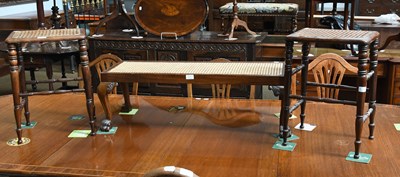 Lot 550 - A Pair of 19th Century Oak Cane Work Seated...