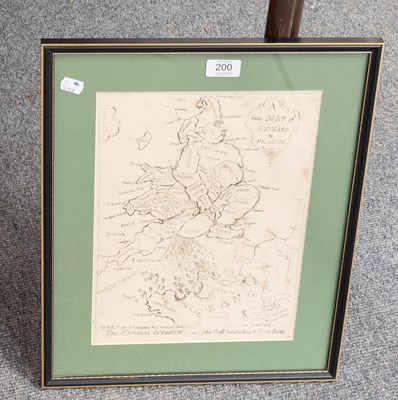 Lot 200 - Gillray (James), A New Map of England & France:...