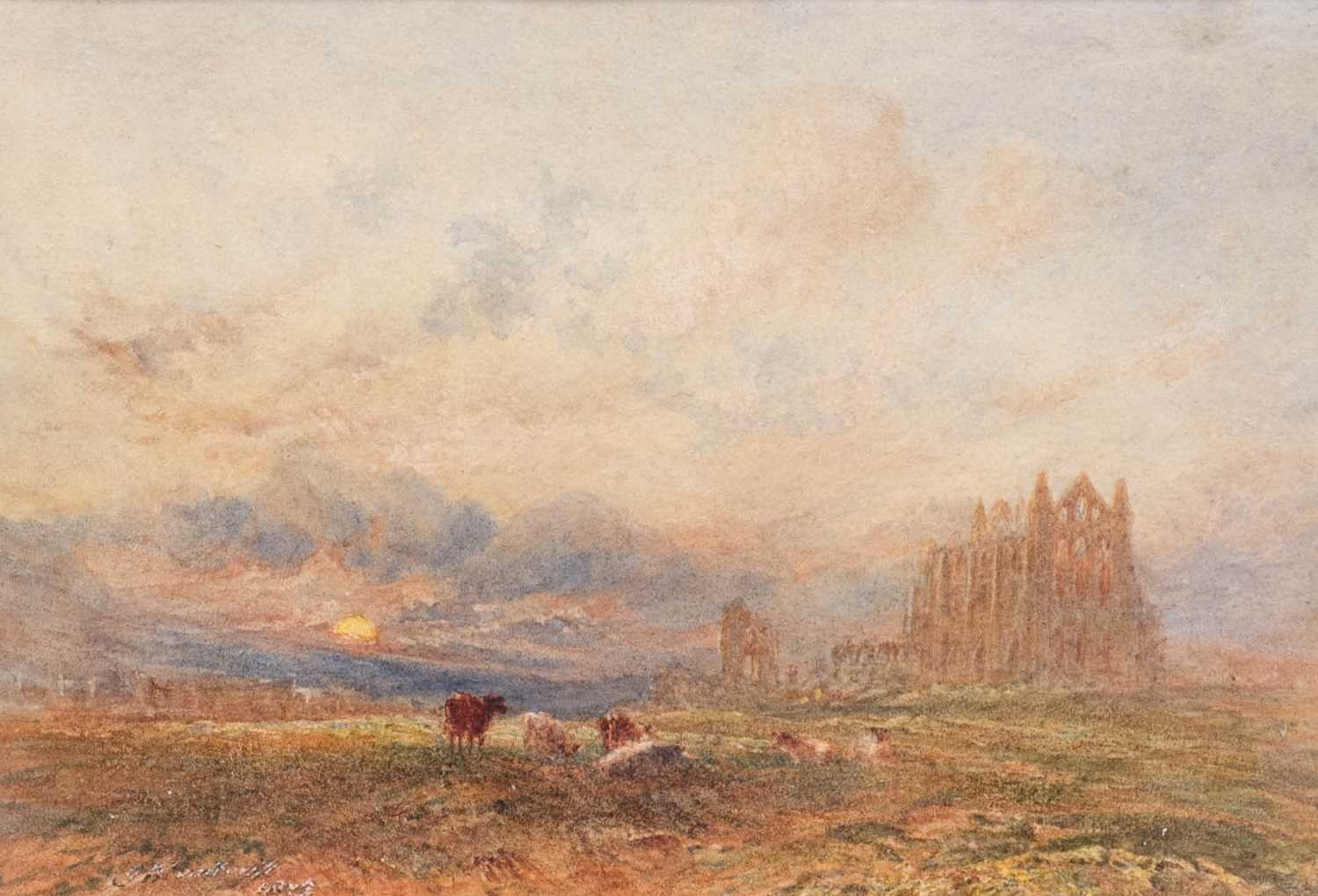 Lot 386 - George Weatherill (1810-1890) Whitby Abbey