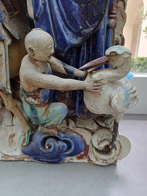 Lot 53 - A Chinese Architectural Tile Panel, in Ming...