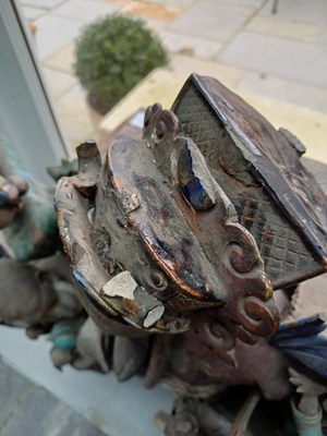 Lot 53 - A Chinese Architectural Tile Panel, in Ming...