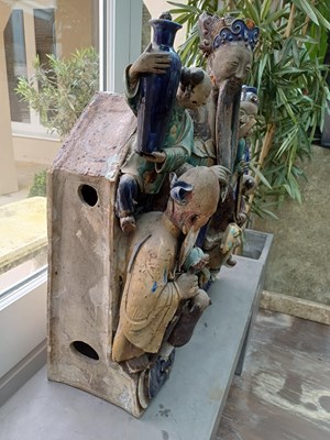 Lot 53 - A Chinese Architectural Tile Panel, in Ming...