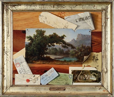 Lot 1058 - Carlo Corsetti (19th Century) Italian Trompe l'...