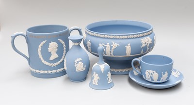 Lot 107 - A collection of 20th Century Wedgwood Blue...
