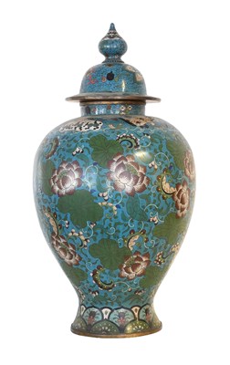 Lot 75 - A Pair of Chinese Cloisonne Enamel Vases and...
