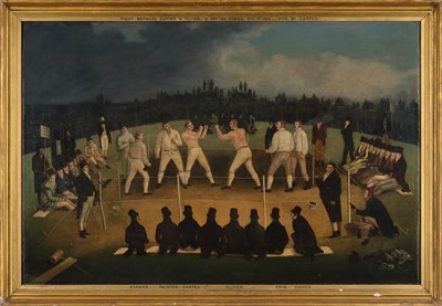 Lot British School (19th Century) "Fight between...