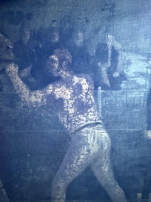 Lot 1065 - British School (19th Century) "Fight between...