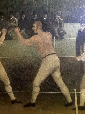 Lot 1065 - British School (19th Century) "Fight between...