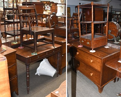 Lot 508 - A Victorian Mahogany Two-Drawer Side Table, an...