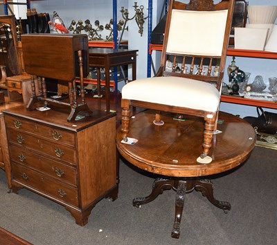 Lot 504 - A Group of Furniture, comprising, a small 19th...