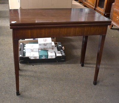 Lot 542 - A George III Mahogany Fold Over Tea Table, on...