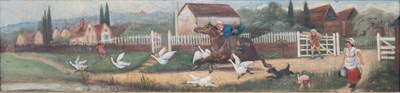 Lot 459 - British School (20th Century) Naive farmyard...