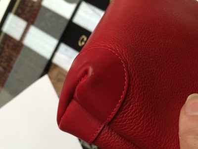 Lot 1038 - Gucci Crossbody Red Leather Bag, with...