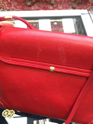 Lot 1038 - Gucci Crossbody Red Leather Bag, with...
