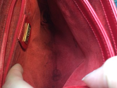 Lot 1038 - Gucci Crossbody Red Leather Bag, with...