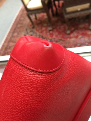 Lot 1038 - Gucci Crossbody Red Leather Bag, with...