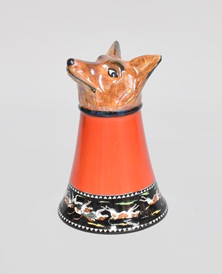 Lot 198 - A Maling Fox Head Lustre Stirrup Lustre