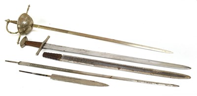 Lot 317 - Five Reproduction Swords, comprising a...
