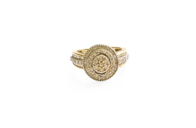 Lot 428 - A 9 Carat Gold Diamond Cluster Ring, set...